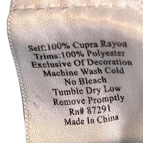 Johnny Was Womens Sheer Blue Floral Embroidered V-Neck Tunic Top Shirt Beachy M - Picture 15 of 16